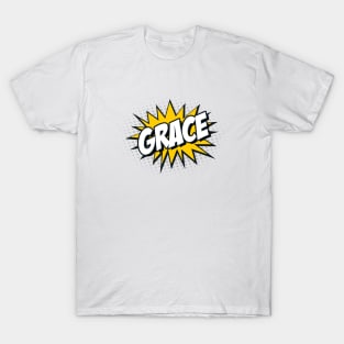 'Grace' Cartoon or Comic Book Style Kapow / Wow Design T-Shirt